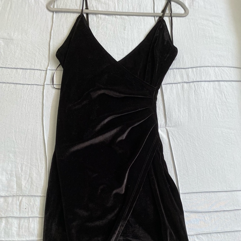 Black velvet dress